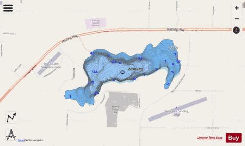 Scout Lake depth contour Map - i-Boating App - Streets
