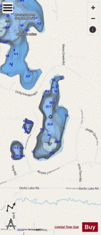 Denise Lake depth contour Map - i-Boating App - Streets
