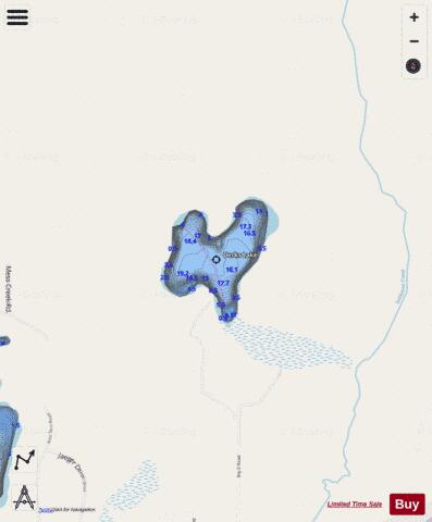 Derks Lake depth contour Map - i-Boating App - Streets