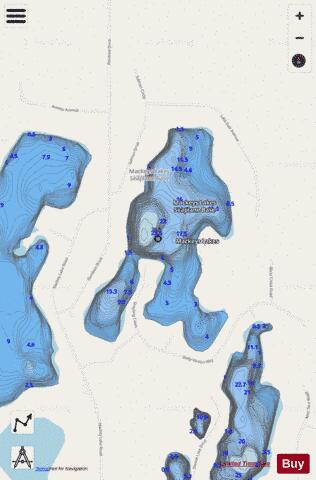 East Mackey Lake depth contour Map - i-Boating App - Streets