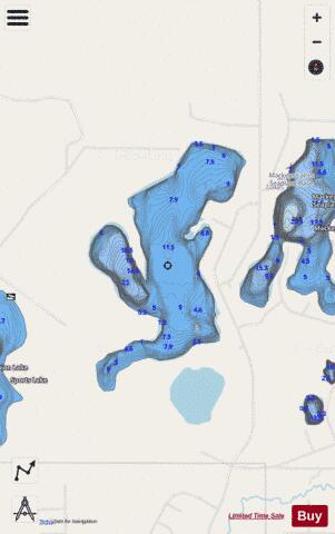 West Mackey Lake depth contour Map - i-Boating App - Streets