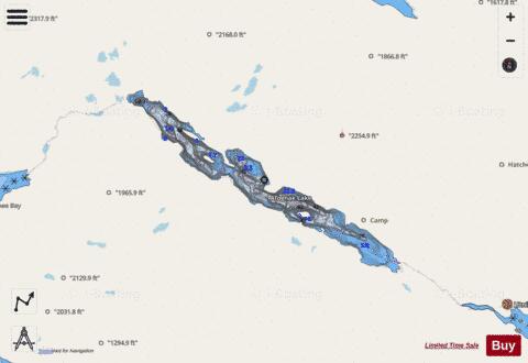 Afognak Lake depth contour Map - i-Boating App - Streets
