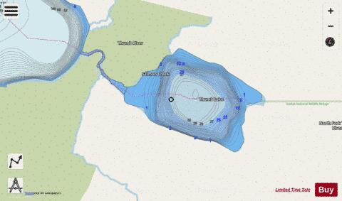 Thumb Lake depth contour Map - i-Boating App - Streets