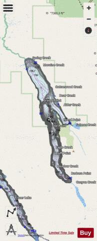 Karluk Lake depth contour Map - i-Boating App - Streets