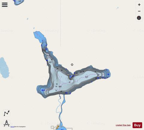 Akalura Lake depth contour Map - i-Boating App - Streets