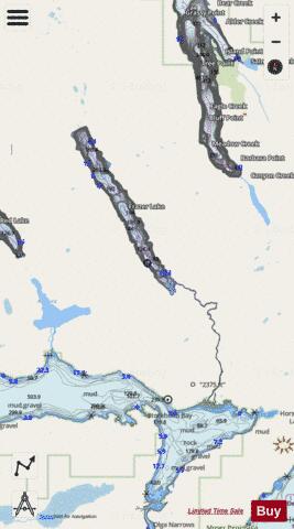 Frazer Lake depth contour Map - i-Boating App - Streets
