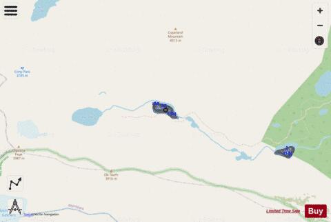 Upper Hutcheson Lake depth contour Map - i-Boating App - Streets