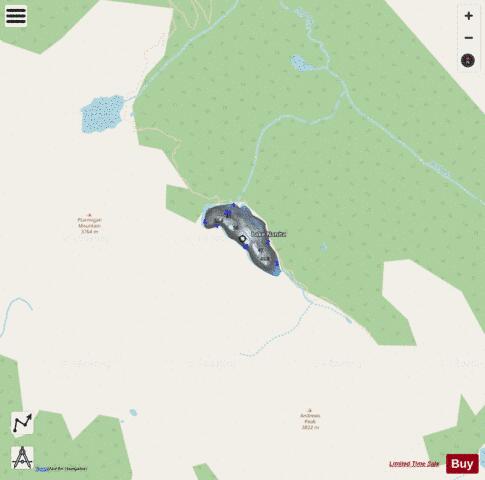 Lake Nanita depth contour Map - i-Boating App - Streets