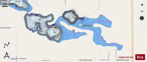 Olin Lake depth contour Map - i-Boating App - Streets