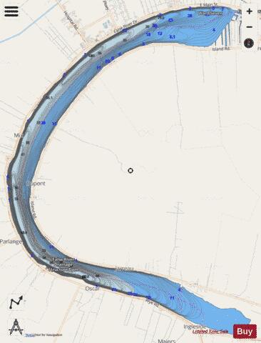 False River depth contour Map - i-Boating App - Streets