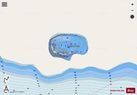 Blizzard Lake depth contour Map - i-Boating App - Streets