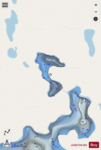 Anertz Lake depth contour Map - i-Boating App - Streets