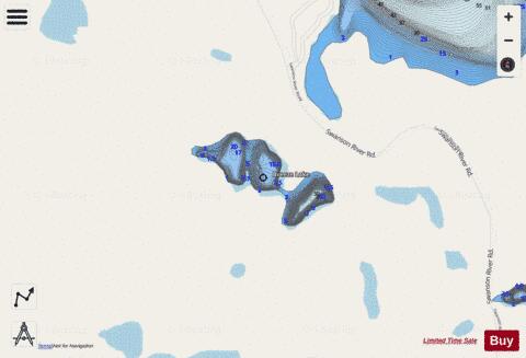 Breeze Lake depth contour Map - i-Boating App - Streets