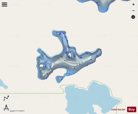 Antler Lake depth contour Map - i-Boating App - Streets