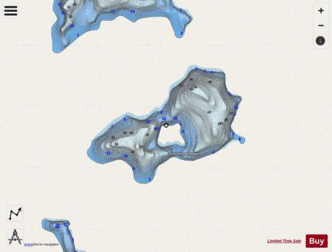 Snowshoe Lake depth contour Map - i-Boating App - Streets