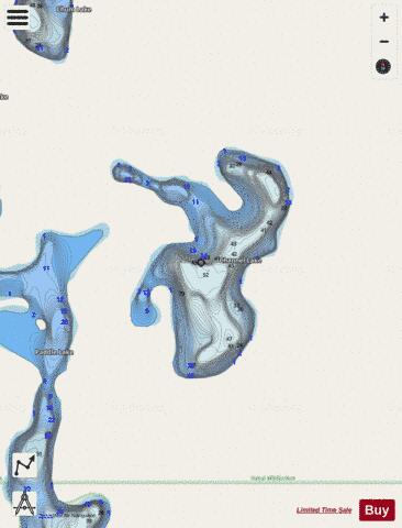 Channel Lake depth contour Map - i-Boating App - Streets