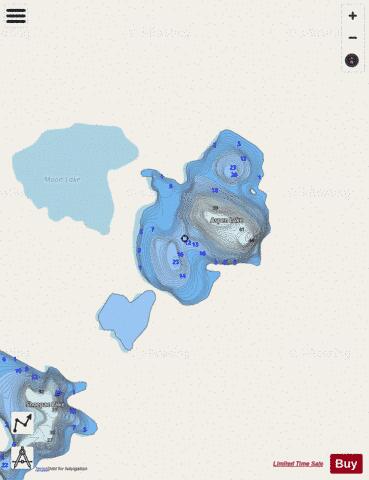 Aspen Lake depth contour Map - i-Boating App - Streets