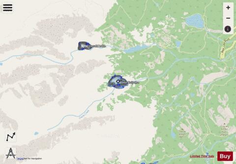 Lake Haiyaha depth contour Map - i-Boating App - Streets