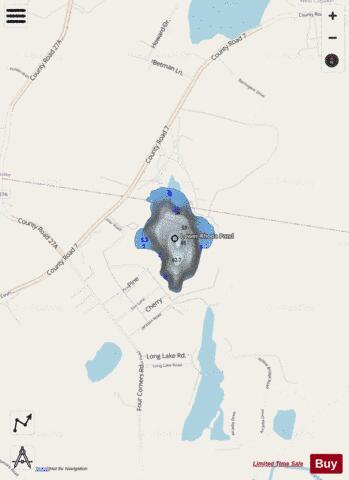 Lower Rhoda Lake depth contour Map - i-Boating App - Streets
