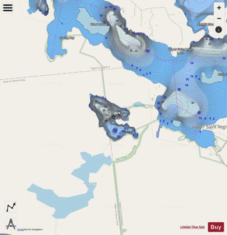 Bear Pond depth contour Map - i-Boating App - Streets