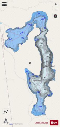 Follensby Pond depth contour Map - i-Boating App - Streets