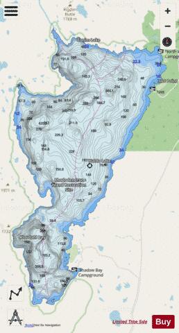 Waldo Lake depth contour Map - i-Boating App - Streets