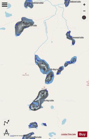 North Gap Lake depth contour Map - i-Boating App - Streets