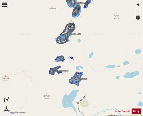 East Klondike Lake depth contour Map - i-Boating App - Streets