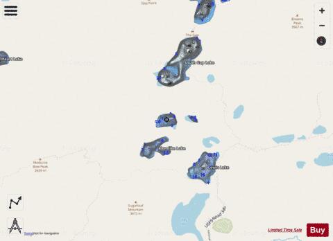 North Klondike Lake depth contour Map - i-Boating App - Streets