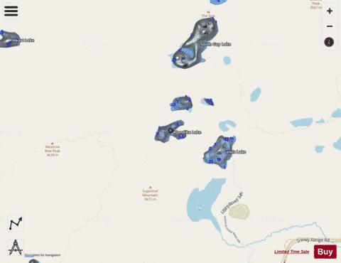 West Klondike Lake depth contour Map - i-Boating App - Streets