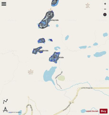 Lewis Lake depth contour Map - i-Boating App - Streets
