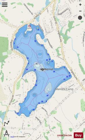 Singletary Pond depth contour Map - i-Boating App - Streets
