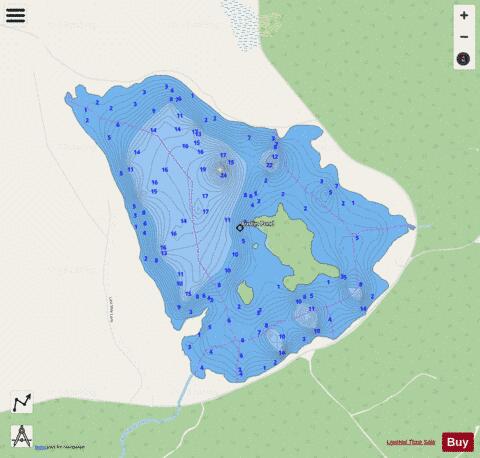 Austin Pond depth contour Map - i-Boating App - Streets