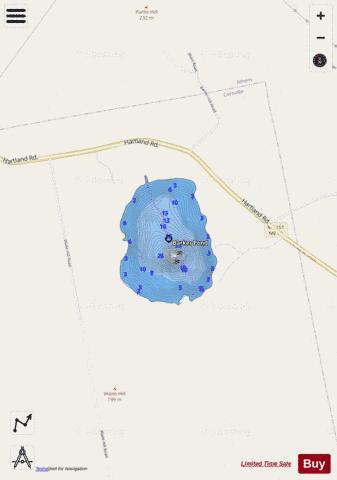 Barker Pond depth contour Map - i-Boating App - Streets