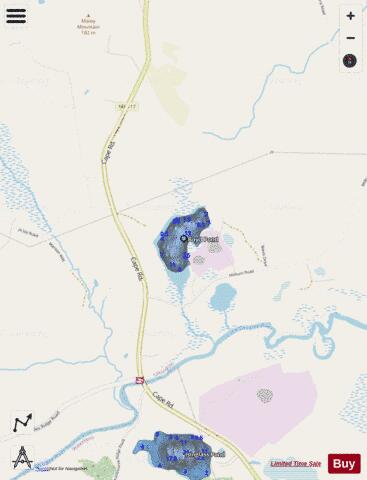 Boyd Pond depth contour Map - i-Boating App - Streets