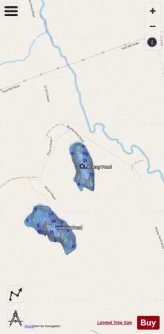 Bracey Pond depth contour Map - i-Boating App - Streets