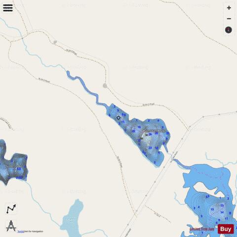Burnt Land Lake depth contour Map - i-Boating App - Streets