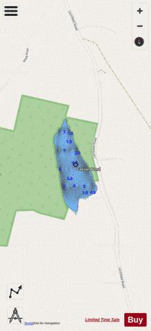 Caesar Pond depth contour Map - i-Boating App - Streets