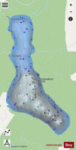 Chemquasabamticook Lake depth contour Map - i-Boating App - Streets