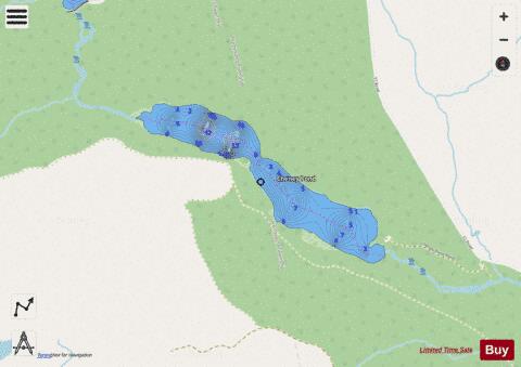 Cheney Pond depth contour Map - i-Boating App - Streets