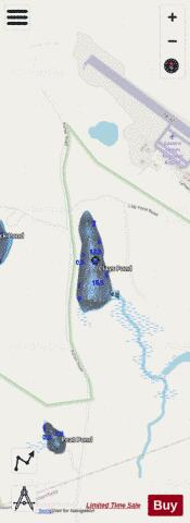 Clays Pond depth contour Map - i-Boating App - Streets