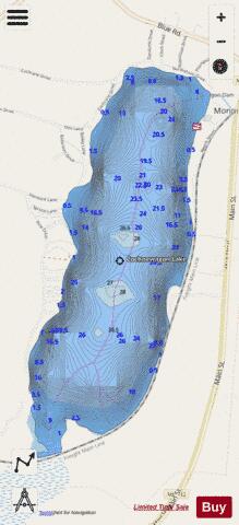 Cochnewagon Lake depth contour Map - i-Boating App - Streets