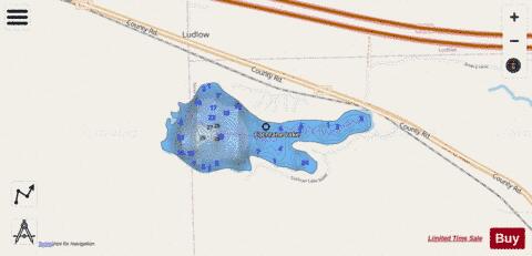 Cochrane Lake depth contour Map - i-Boating App - Streets