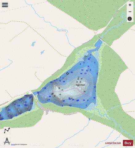 Dole Pond depth contour Map - i-Boating App - Streets