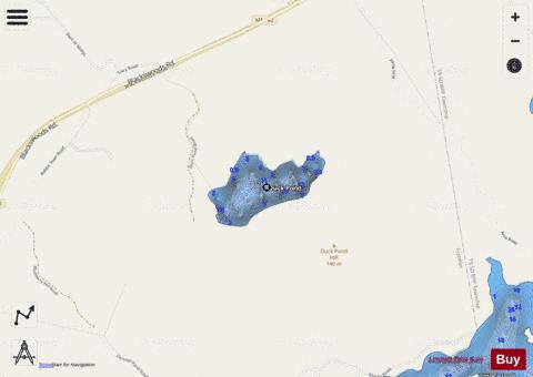 Duck Pond depth contour Map - i-Boating App - Streets