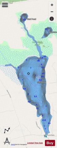 Fahi Pond depth contour Map - i-Boating App - Streets