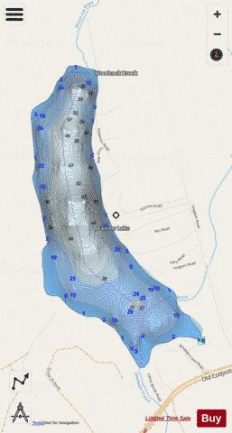 Farrow Lake depth contour Map - i-Boating App - Streets