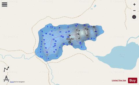 Fish Pond depth contour Map - i-Boating App - Streets
