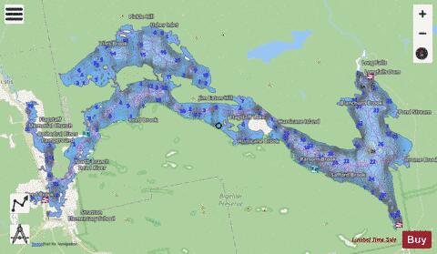 Flagstaff Lake depth contour Map - i-Boating App - Streets