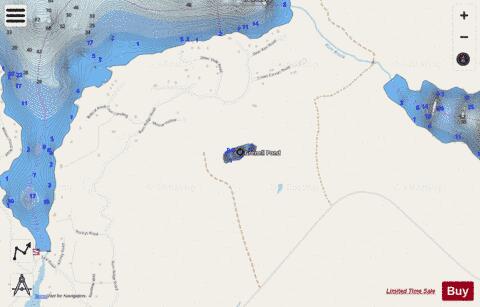 Grenell Pond depth contour Map - i-Boating App - Streets